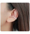 Luxury Designed Silver  Ear Cuff With CZ Stone EC-1387